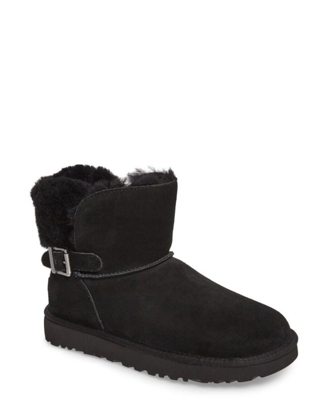 New! Ugg Karel Genuine Shearling Lined Boot Black Size 7 1019639 DD29